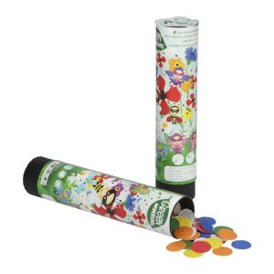 Tubo de confeti semillas flores